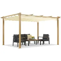 Garden Point Barbados terraspergola 3x4 m hout-beige