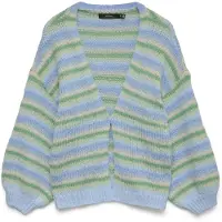 Vero Moda Gebreid vest 'VMMaybe' beige / lichtblauw / groen / lichtgroen