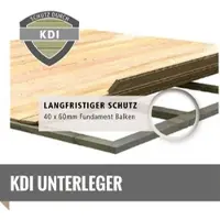 Karibu tuinhuis/schuur Glücksburg 4, in een set met een aanbouwdak, kleur: terragrau, afmetingen: 426x217x220 cm