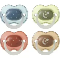Tommee tippee NightGlow gloeit in het donker fopspeen - 6-18 maanden - 4 stuks - orthodontische speen -100% BPA-vrij - nachtkleuren