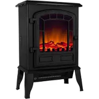 Ren Sfeerhaard elektrisch - Sfeerhaarden - Sfeerhaard met Schouw - Zwart - 24cm x 39cm x 57cm