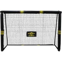 Umbro Voetbaldoel - Voetbal Goal 240 x 160 x 85 cm - Voetbalgoal Groot - Buitenspeelgoed voor Kinderen en Volwassenen - Snelle Montage - Voetbal Training Doel - Metaal - Zwart/ Geel