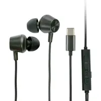 Grundig Oortjes met draad USB C - In-Ear Oordopjes met Draad 120cm - Earbuds met Microfoon - Geschikt voor iPhone, Samsung en Tablet - Active Noise Cancellation - Zwart