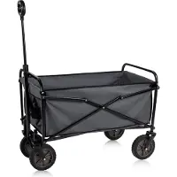 Camp Active Bolderkar Opvouwbaar - Bolderwagen tot 70kg - Rolwagentje voor Camping en Festivals - in Hoogte Verstelbare Hendel - Strandwagen 82 x 52 x 63 cm - Zwart