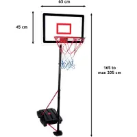 Dunlop Basketbalset - Speelset Junior - In Hoogte Verstelbaar: 165 - 205 cm - Basketbal standaard, bal, pomp