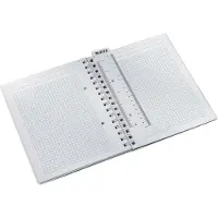 Leitz WOW notitieboek A5 vierkant, met PP kaft 46410095 160 Pagina's 80 vellen Zwart
