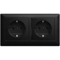 Busch-Jaeger - Stopcontact - Inbouw Wandcontactdoos Set 2 Mat zwart