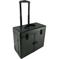 Vdd – Kapperskoffer – Kappers Trolley – Visagie Koffer – Make up Trolley - Make up Koffer – Beautycase – Cosmetica koffer – Beautycase met wielen – Zwart