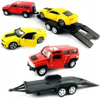 Welly -model: Hummer H3, Camaro ZL1 en aanhanger 1:34