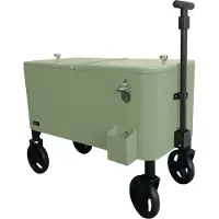 Axi Bolderwagen Cooler Go in Groen - Bolderkar - Koeler met wielen - 76L inhoud - Koelbox met aftapkraan