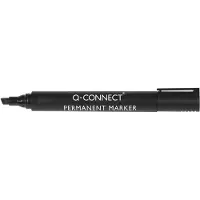 Q-CONNECT permanente marker, 1,2 / 5 mm, schuine punt, zwart 10 stuks