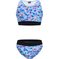 Superrebel crop bikini Carmel lichtblauw Meisjes Polyester All over print - maat 176