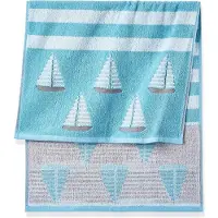 Bonprix Handdoek met zeilboten maat douchelaken 70/140 cm