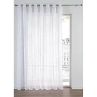 Bonprix Transparant gordijn met gerecycled polyester en fijne sablé structuur h/b: 175/300 cm