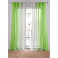 Bonprix Gordijn van lichte voile, ook verkrijgbaar in extra lang (2 stuks) maat h/b: 175/144 cm