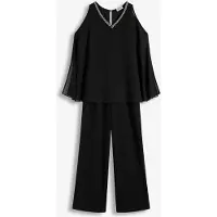 Bonprix Jumpsuit met overlay en strasversiering maat 36