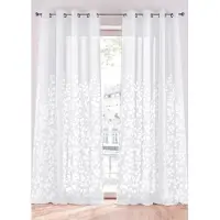 Bonprix Transparant gordijn van ausbrenner met bladeren (1 stuk) H/B: 225/140 cm