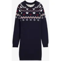 Bonprix Gebreide meisjes jurk met Noors patroon 128/134