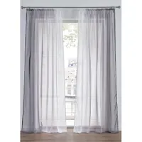 Bonprix Gordijn van lichte voile, ook verkrijgbaar in extra lang (2 stuks) maat h/b: 295/144 cm
