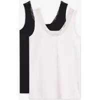 Bonprix Hemd met biologisch katoen en kant (set van 2) maat 48/50 (XL)
