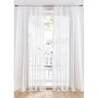 Bonprix Gordijn van lichte voile met tunnelband (2 stuks) maat h/b: 265/150 cm