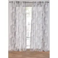 Bonprix Transparant gordijn van gerecycled polyester, gedessineerd (1 stuk) maat H/B: 145/135 cm