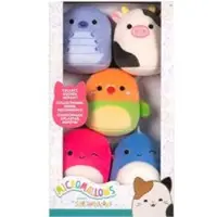 Jazwares MICROMALLOWS - 5 Pack Plush Squishmallows (Tew, Connor, Plath, Brody, Lasla) 6cm