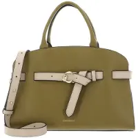 Coccinelle Leren handtas schoudertas New Tric Handbag Smooth Leather Seagrass / Pearl / Sandshell kaki
