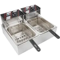 Core Frituurpan dubbel - Frituurpan -Zilver - ‎44cm x 55cm x 30cm