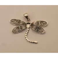 925 Sterling zilveren hanger libel - prachtige zilveren libel hangertje voor aan ketting - insekt libel hanger van zilver - lieve hangertje van insekt libel van zilver gemaakt