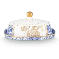 Pip studio Botervloot Home Butter Dish Royal White 19 x 14 x 9 cm