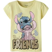 Name it Shirt 'NMFFuba Stitch' marine / lichtgeel / goud / rosa