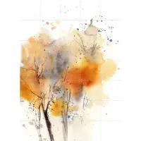 IXXI Autumn, Canot Stop Painting - 100 x 140 cm - Grote wanddecoratie en posters - Abstract, Aquarel, Impressionisme, Slaapkamer, Woonkamer, Takken