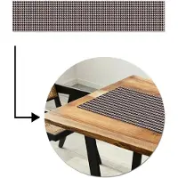 MuchoWow Tafelloper 200x40 cm - Tafelmat vinyl Plaid - Patroon - Ruit - Donkerblauw - Tafeldecoratie - Tafelversiering - Keuken decoratie - Tafel versiering