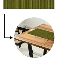 MuchoWow Tafelloper 180x30 cm - Tafelmat vinyl Tropisch - Groen - Bamboe - Tafeldecoratie - Tafelversiering - Keuken decoratie - Tafel versiering