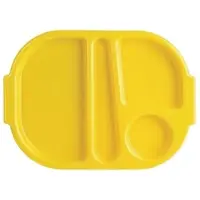 Olympia Kristallon Dienbladen met Vakken 32,2 X 23,6cm Geel - DL127 - Horeca & Professioneel