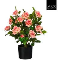 Mica Decorations Rozen in een pot - 60 x 40 cm - Zalm