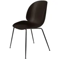 Gubi Beetle Eetkamerstoel Zonder Bekleding Conic Base Black Matt | Mocha Brown