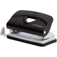Q-CONNECT Light Duty perforator, metaal, 10 blad, zwart