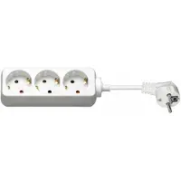 Microconnect GRU0035W, 3 x Type F, Wit, 5 meter, 300 gram, 1 stuk, 202 mm