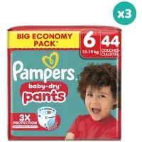 Pampers 3x Baby Dry Luierbroekjes Maat 6 (13-19kg) 44 Stuks