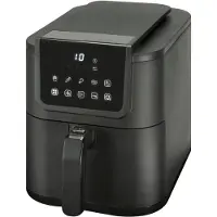 Ren Airfryer xl - Airfryer xxl - Heteluchtfriteuse - 5 Liter - met keramische antiaanbaklaag - Zwart - 29cm x 23cm x 40cm