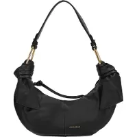 Coccinelle Leren handtas schoudertas Furoshiki Handbag puffy Smooth Leather Noir zwart
