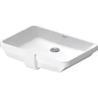 Duravit 2nd floor onderbouwwastafel 55.5x38cm zonder kraangat wit