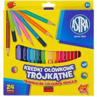 Astra Kleurpotloden Driehoekig 24 Kleuren met Puntenslijper