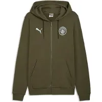 Puma Sportsweatvest 'Manchester City' olijfgroen / zwart