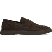 Manfield Bruine suède loafers | Maat 44
