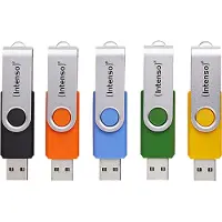 Intenso Office-lijn Type-A 32GB USB-stick 5-pak Draaibaar, tot 70 MB/s, USB 3.2 Gen 1x1 (5 Gbit/s)