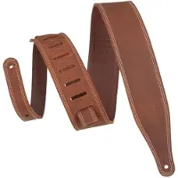 Levys Leathers Like Butter 2.5" Premium Leather Guitar Strap Brown