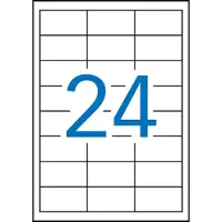 APLI Weerbestendige etiketten ft 64,6 x 33,8 mm (b x h), 480 stuks, 24 per blad, doos van 20 blad